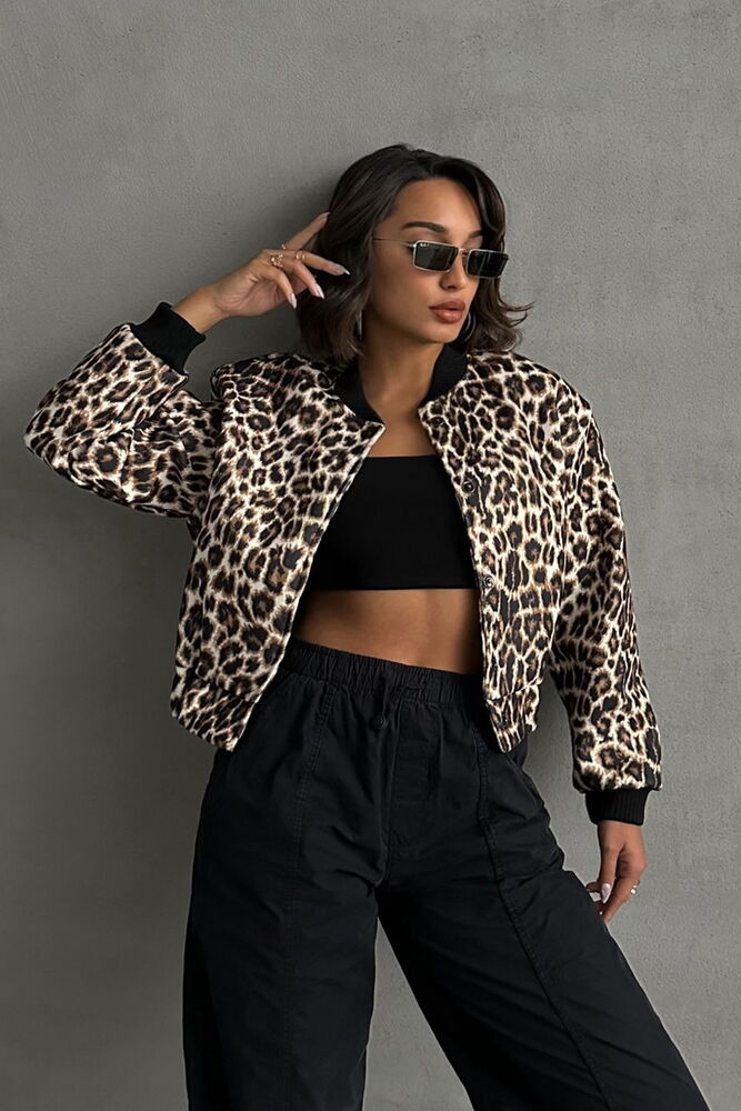 Leopard Print Wool Coat/Jacket