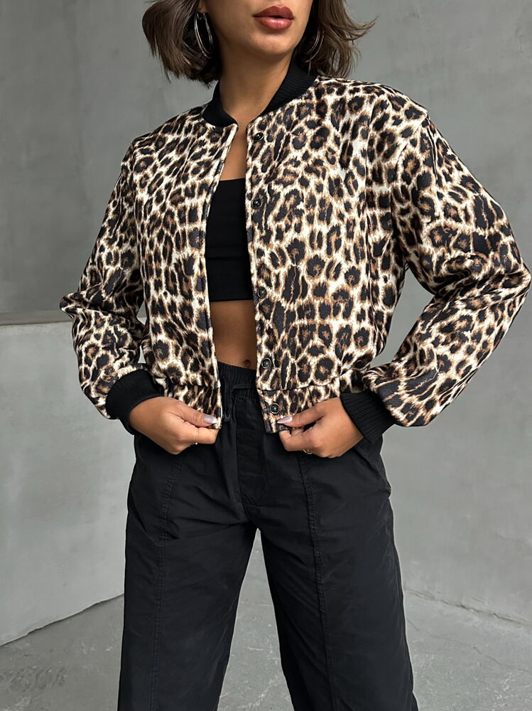 Leopard Print Wool Coat/Jacket