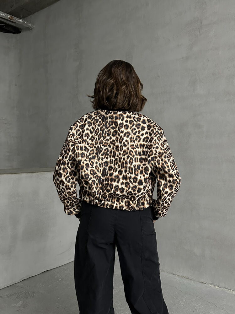 Leopard Print Wool Coat/Jacket