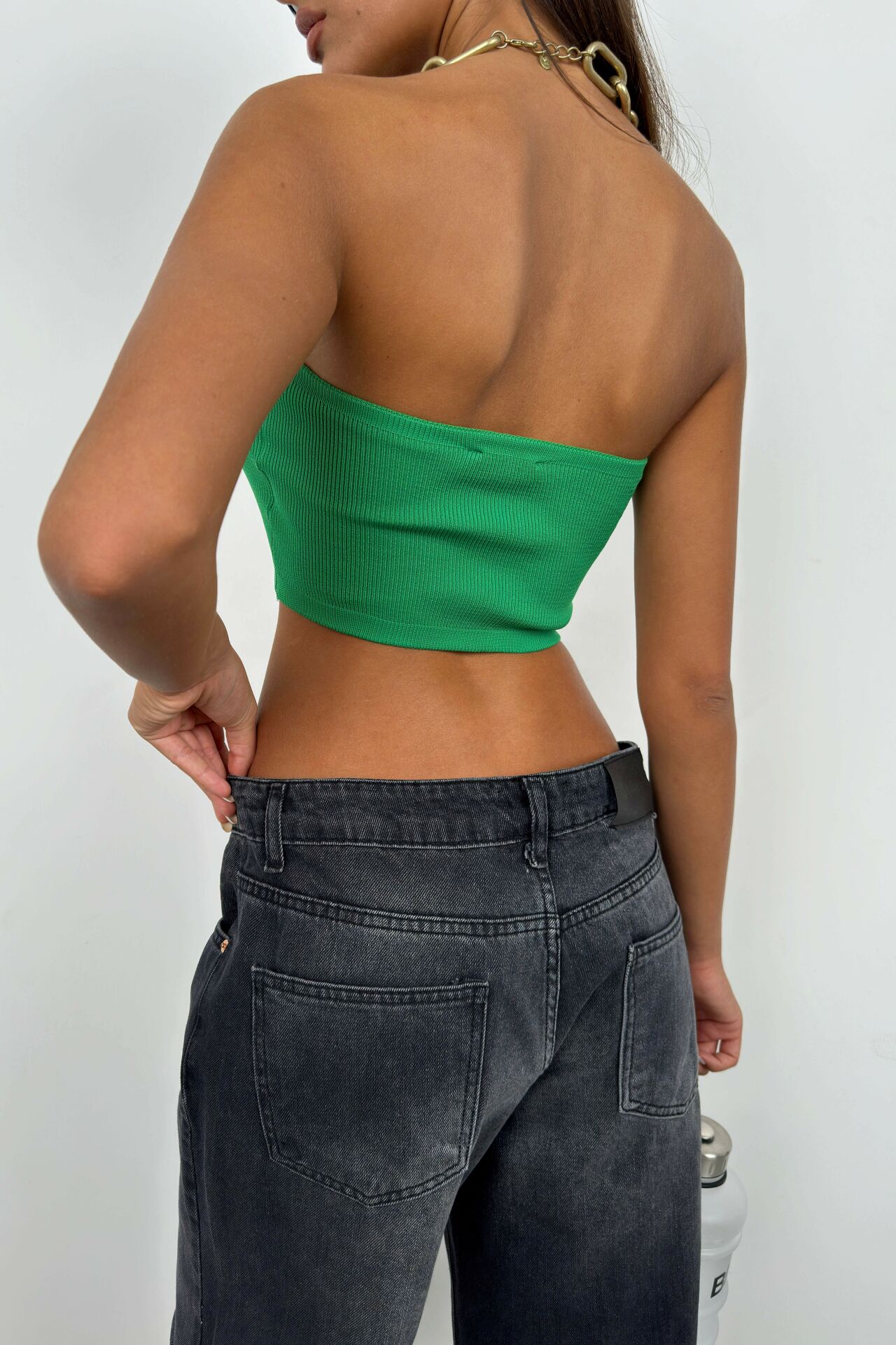 Strapless Seamless Green Bra