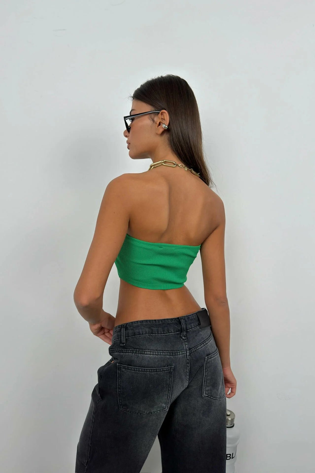 Strapless Seamless Green Bra