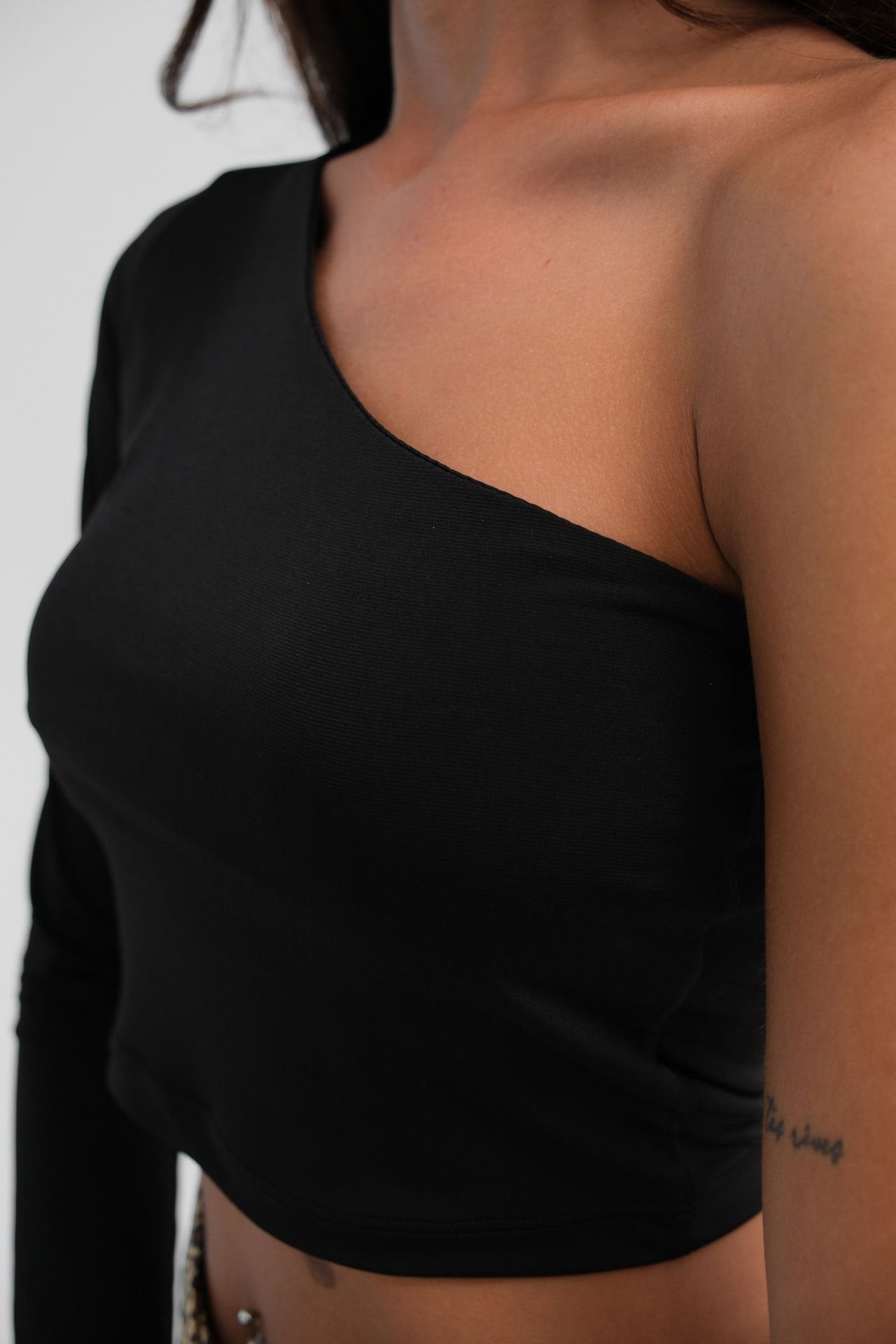 Asymmetric One-Shoulder Crop Top